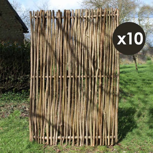 Panneau noisetier 120x180cm tressage vertical X10