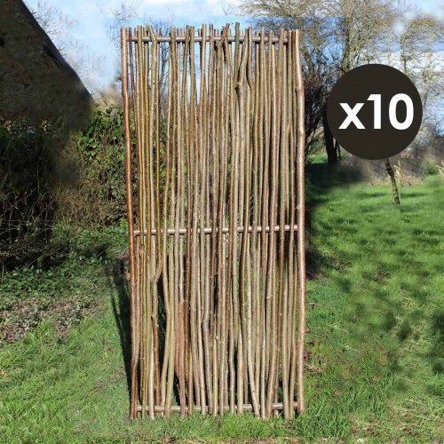 Panneau noisetier 80x180cm tressage vertical x 10