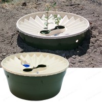 Lot de 2 Groasis Waterboxx, bac de plantation autonome + système protecteur de vent