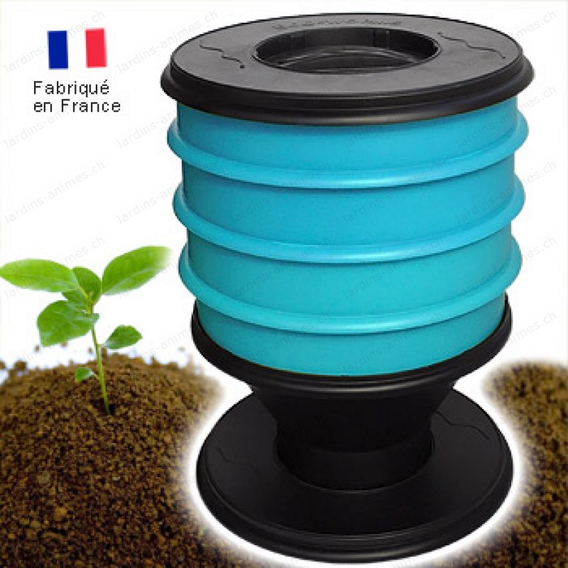 Lombricomposteur pour 1 à 4 personnes - Bleu canard et Beige - Greenperium